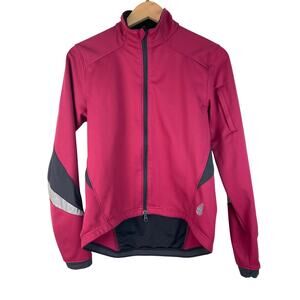 Novara Women's M Pink Gray Full Zip Long Sleeve Bike Cycling‎ Jacket *